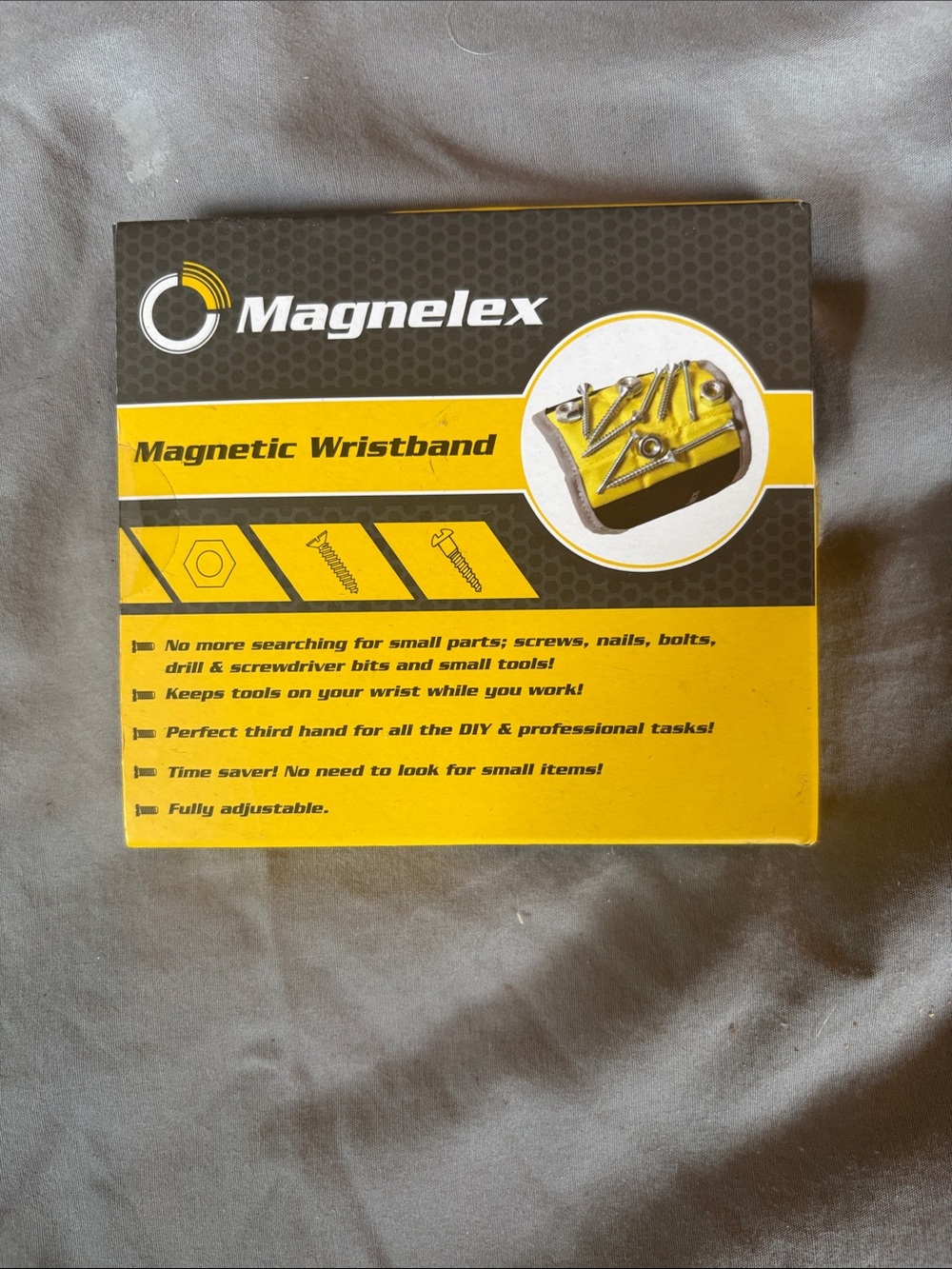NWT Yellow Magnetic Wristband - Hands-Free Tool Holder